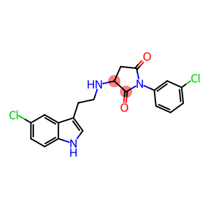 2,5-Pyrrolidinedione, 3-[[2-(5-chloro-1H-indol-3-yl)ethyl]amino]-1-(3-chlorophenyl)-