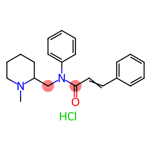 2-Propenamide, N-[(1-methyl-2-piperidinyl)methyl]-N,3-diphenyl-, hydrochloride (1:1)