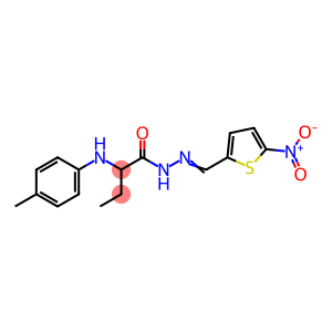 N'-({5-nitro-2-thienyl}methylene)-2-(4-toluidino)butanohydrazide