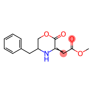 Acetic acid, 2-[2-oxo-5-(phenylmethyl)-3-morpholinylidene]-, methyl ester