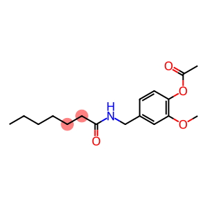 Vanillylamine, N-heptanoyl-, acetate