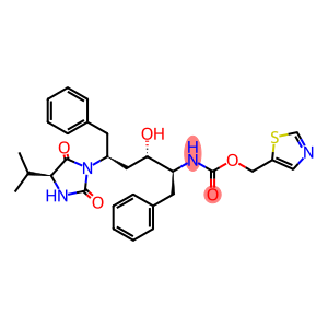 Thiazol-5-ylmethyl ((1S,2S,4S)-1-benzyl-4-(((2S)-1-benzyl-2-hydroxy-4-((4S)-4-(1-methylethyl)-2,5-dioxoimidazolidin-1-yl)-5-phenylpentyl)carbamate