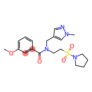 3-Methoxy-N-[(1-methyl-1H-pyrazol-4-yl)methyl]-N-[2-(pyrrolidin-1-ylsulfonyl)ethyl]benzamide