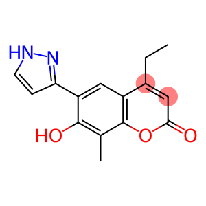 4-ethyl-7-hydroxy-8-methyl-6-(1H-pyrazol-3-yl)-2H-chromen-2-one