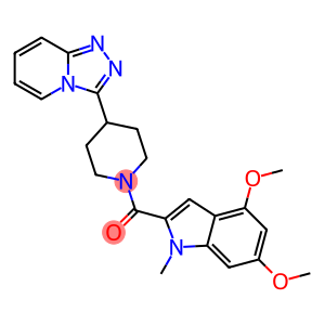 (4,6-dimethoxy-1-methyl-1H-indol-2-yl)[4-([1,2,4]triazolo[4,3-a]pyridin-3-yl)piperidin-1-yl]methanone