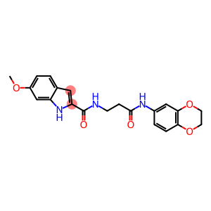 N-[3-(2,3-dihydro-1,4-benzodioxin-6-ylamino)-3-oxopropyl]-6-methoxy-1H-indole-2-carboxamide