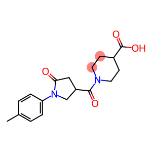 1-{[1-(4-methylphenyl)-5-oxopyrrolidin-3-yl]carbonyl}piperidine-4-carboxylic acid