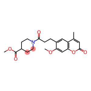 methyl 1-[3-(7-methoxy-4-methyl-2-oxo-2H-chromen-6-yl)propanoyl]piperidine-4-carboxylate