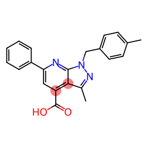 3-methyl-1-(4-methylbenzyl)-6-phenyl-1H-pyrazolo[3,4-b]pyridine-4-carboxylic acid