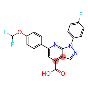 1H-Pyrazolo[3,4-b]pyridine-4-carboxylic acid, 6-[4-(difluoromethoxy)phenyl]-1-(4-fluorophenyl)-