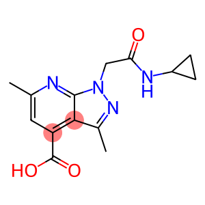 1-[2-(Cyclopropylamino)-2-oxoethyl]-3,6-dimethyl-1H-pyrazolo[3,4-b]pyridine-4-carboxylic acid