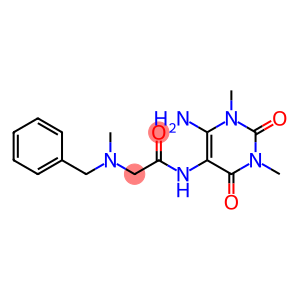 Uracil,  6-amino-5-[2-(benzylmethylamino)acetamido]-1,3-dimethyl-  (6CI)