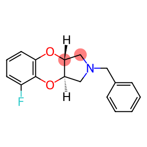 1H-[1,4]Benzodioxino[2,3-c]pyrrole, 5-fluoro-2,3,3a,9a-tetrahydro-2-(phenylmethyl)-, (3aR,9aR)-rel-