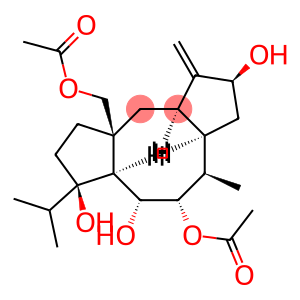 [2S,3aα,6aα,10aα,(-)]-9aβ-(Acetoxymethyl)tetradecahydro-7-isopropyl-4β-methyl-1-methylenedicyclopenta[a,d]cyclooctene-2β,5α,6α,7β-tetrol 5-acetate