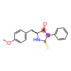 (5E)-2-mercapto-5-(4-methoxybenzylidene)-3-phenyl-3,5-dihydro-4H-imidazol-4-one