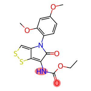 [4-(2,4-DIMETHOXY-PHENYL)-5-OXO-4,5-DIHYDRO-[1,2]DITHIOLO[4,3]PYRRO-6-YL]-CARBAMIC ACID ETHYL ESTER