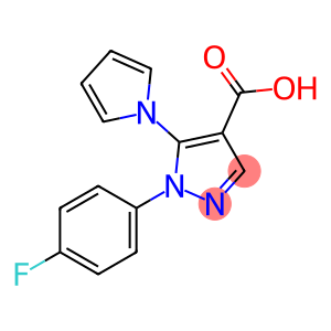 1-(4-氟苯基)-5-吡咯-1-基吡唑-4-羧酸