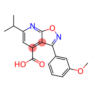 Isoxazolo[5,4-b]pyridine-4-carboxylic acid, 3-(3-methoxyphenyl)-6-(1-methylethyl)-