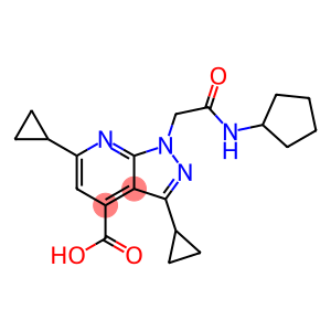 1-(2-(环戊基氨基)-2-氧乙基)-3,6-二环丙基-1H-吡唑并[3,4-B]吡啶-4-羧酸