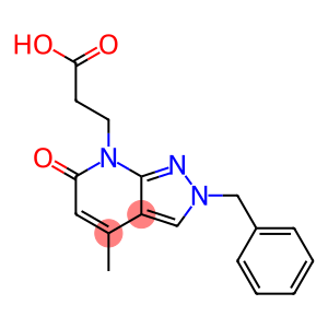 3-(2-Benzyl-4-methyl-6-oxo-2,6-dihydro-7H-pyrazolo[3,4-b]pyridin-7-yl)propanoic acid