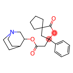 2-Oxaspiro[4.4]nonane-3-aceticacid, 1-oxo-3-phenyl-, 1-azabicyclo[2.2.2]oct-3-yl ester