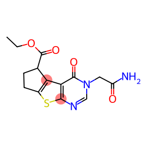 ethyl 3-(2-amino-2-oxoethyl)-4-oxo-3,5,6,7-tetrahydro-4H-cyclopenta[4,5]thieno[2,3-d]pyrimidine-5-carboxylate
