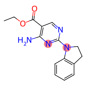 ethyl 4-amino-2-(2,3-dihydro-1H-indol-1-yl)-5-pyrimidinecarboxylate