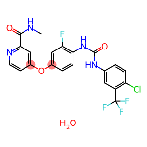 4-[4-[[[[4-Chloro-3-(trifluoromethyl)phenyl]amino]carbonyl]amino]-3-fluorophenoxy]-N-methyl-2-pyridinecarboxamide hydrate