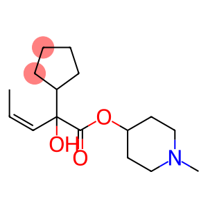 Cyclopentaneacetic acid, α-hydroxy-α-1-propenyl-, 1-methyl-4-piperidinyl ester, (Z)- (9CI)