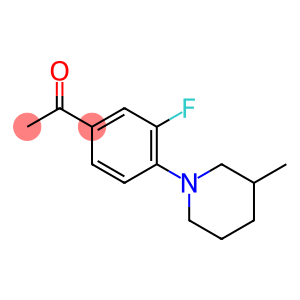 ethanone, 1-[3-fluoro-4-(3-methyl-1-piperidinyl)phenyl]-