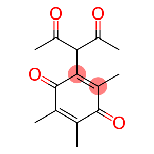 2,5-Cyclohexadiene-1,4-dione, 2-(1-acetyl-2-oxopropyl)-3,5,6-trimethyl-