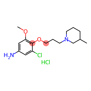 Benzenamine, 3-chloro-5-methoxy-4-[3-(3-methyl-1-piperidinyl)propoxy]-, hydrochloride (1:1)
