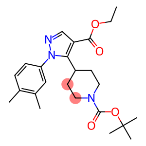 tert-butyl 4-(1-(3,4-dimethylphenyl)-4-(ethoxycarbonyl)-1H-pyrazol-5-yl)piperidine-1-carboxylate