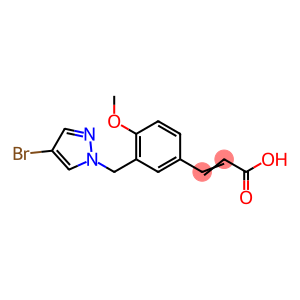 (2E)-3-{3-[(4-Bromo-1H-pyrazol-1-yl)methyl]-4-methoxyphenyl}acrylic acid