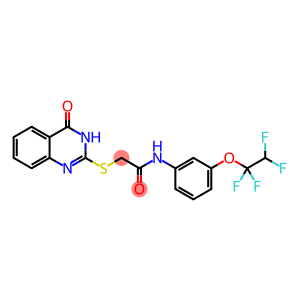 2-(4-OXO(3-HYDROQUINAZOLIN-2-YLTHIO))-N-(3-(1,1,2,2-TETRAFLUOROETHOXY)PHENYL)ETHANAMIDE