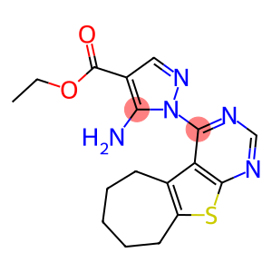 ethyl 5-amino-1-(6,7,8,9-tetrahydro-5H-cyclohepta[4,5]thieno[2,3-d]pyrimidin-4-yl)-1H-pyrazole-4-carboxylate