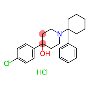 4-Piperidinol, 4-(4-chlorophenyl)-1-(1-phenylcyclohexyl)-, hydrochloride (1:1)