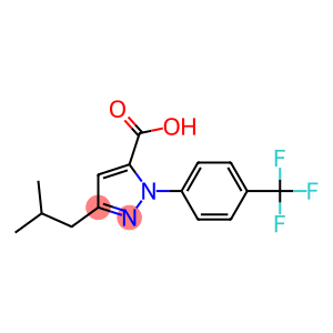 3-(2-METHYLPROPYL)-1-[4-(TRIFLUOROMETHYL)PHENYL]-1H-PYRAZOLE-5-CARBOXYLIC ACID