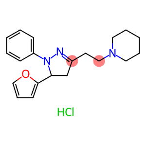 Piperidine, 1-[2-[5-(2-furanyl)-4,5-dihydro-1-phenyl-1H-pyrazol-3-yl]ethyl]-, hydrochloride (1:1)