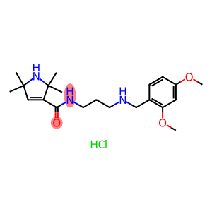 1H-Pyrrole-3-carboxamide, N-[3-[[(2,4-dimethoxyphenyl)methyl]amino]propyl]-2,5-dihydro-2,2,5,5-tetramethyl-, hydrochloride (1:2)