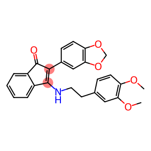 2-BENZO[D]1,3-DIOXOLEN-5-YL-3-((2-(3,4-DIMETHOXYPHENYL)ETHYL)AMINO)INDEN-1-ONE