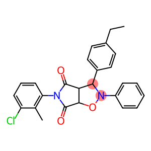 5-(3-chloro-2-methylphenyl)-3-(4-ethylphenyl)-2-phenyl-3a,6a-dihydro-3H-pyrrolo[3,4-d][1,2]oxazole-4,6-dione