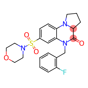 5-(2-FLUOROBENZYL)-7-(MORPHOLINOSULFONYL)-1,2,3,3A-TETRAHYDROPYRROLO[1,2-A]QUINOXALIN-4(5H)-ONE