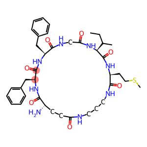 substance P, cyclo(H-Glu-Phe-Phe-Gly-Leu-Met-NH(CH2)3-NH-)