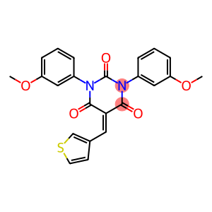 1,3-BIS(3-METHOXYPHENYL)-5-(3-THIENYLMETHYLENE)-1,3-DIAZAPERHYDROINE-2,4,6-TRIONE