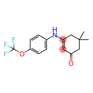 5,5-DIMETHYL-3-((4-(TRIFLUOROMETHOXY)PHENYL)AMINO)CYCLOHEX-2-EN-1-ONE