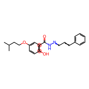 Benzoic acid, 2-hydroxy-5-(3-methylbutoxy)-, 2-(3-phenyl-2-propen-1-ylidene)hydrazide