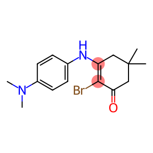 3-((4-(DIMETHYLAMINO)PHENYL)AMINO)-2-BROMO-5,5-DIMETHYLCYCLOHEX-2-EN-1-ONE