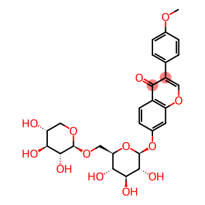 4H-1-Benzopyran-4-one, 3-(4-methoxyphenyl)-7-[(6-O-β-D-xylopyranosyl-β-D-glucopyranosyl)oxy]-