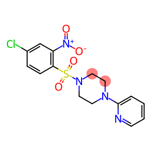 4-CHLORO-2-NITRO-1-((4-(2-PYRIDYL)PIPERAZINYL)SULFONYL)BENZENE